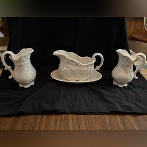 Napcoware Gravy Boat with Saucer and Salt & Pepper Set